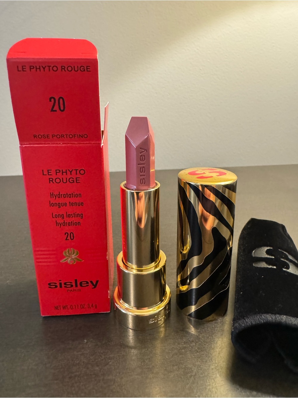 Sisley Le Phyto Rouge Lipstick 20 Rose Portofino Full Size NIB